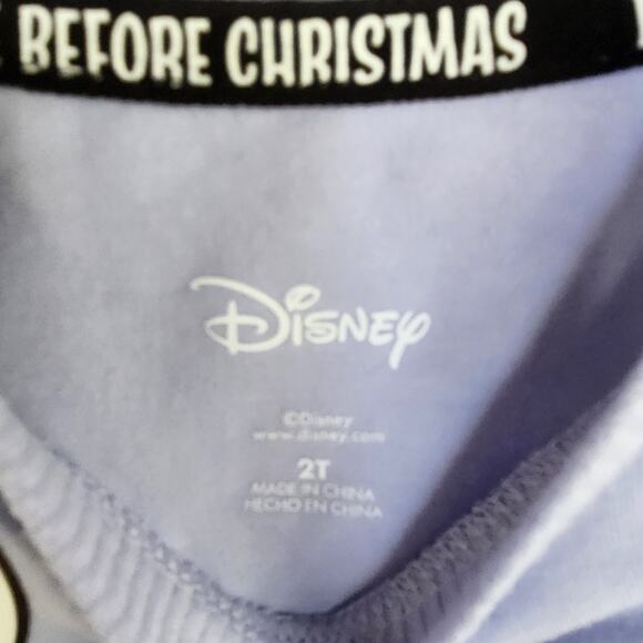 Disney Nightmare Jack Sally 3 Piece Set Skirt Toddler Girls Size 2T Purple Black - Picture 6 of 6